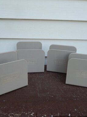 Caraway Magnetic Pot Pan Lid Holder Organizer Storage Dividers Set of 4 Beige***